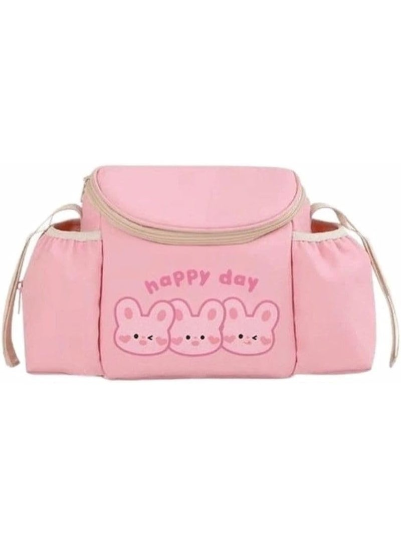 UShop U-Shop Cartoon Bear Stroller Organizer and Storage Bag, Large Capacity Multi-Pocket Hanging Bag for Girls and Women - Image 1